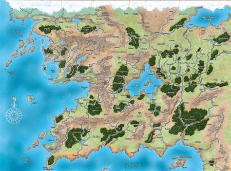 Every sort of creature from humanoids to tiny animals and plants to gargantuan dragons. . Map of galorian